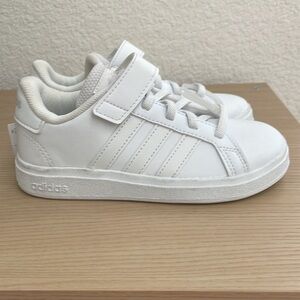 White adidas sneakers toddler size 11